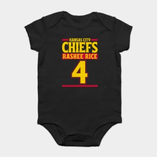 Kansas City Chiefs Rashee Rice 4 American Football Baby Bodysuit